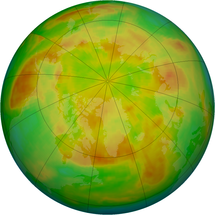 Arctic ozone map for 19 May 1986